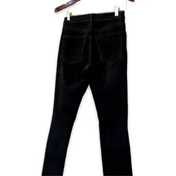 Reformation Camille Jeans Black Raw Hem - Picture 3 of 12